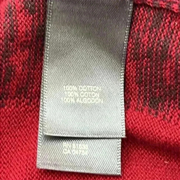 Kenneth Cole Reaction Men’s Pullover Sweater Sz XL Red & Navy V-Neck 100% Cotton - Picture 7 of 10